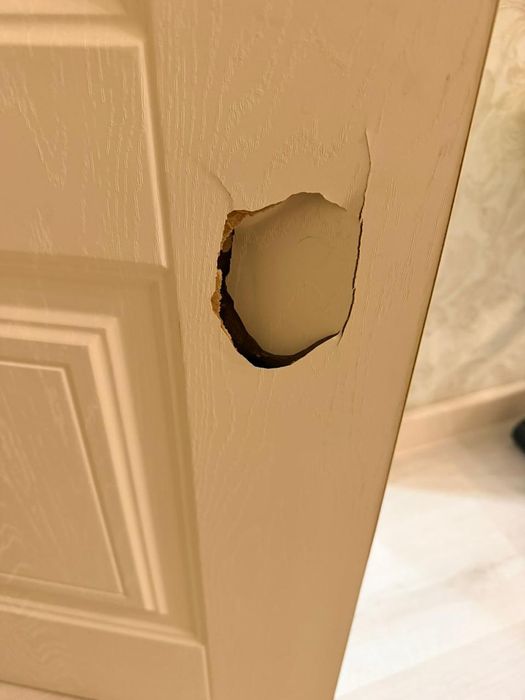 Рестоврация двери, ламинат.