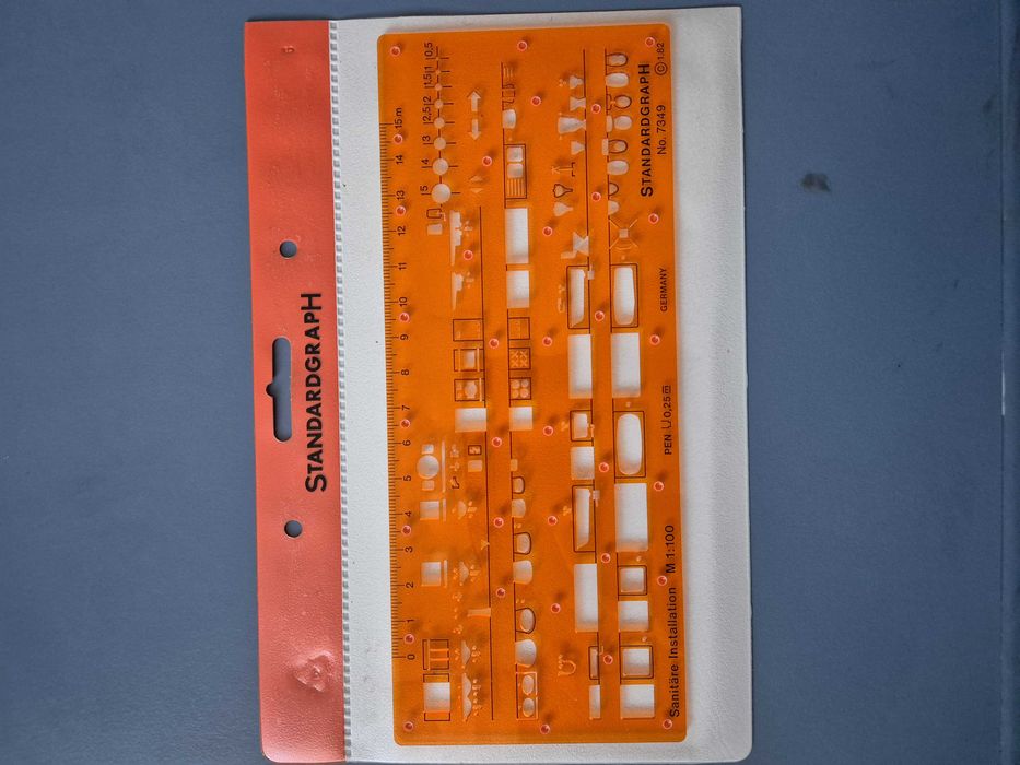 Ocazie ! Set 5 buc. Sabloane de desen tehnic Standardgraph. Germania