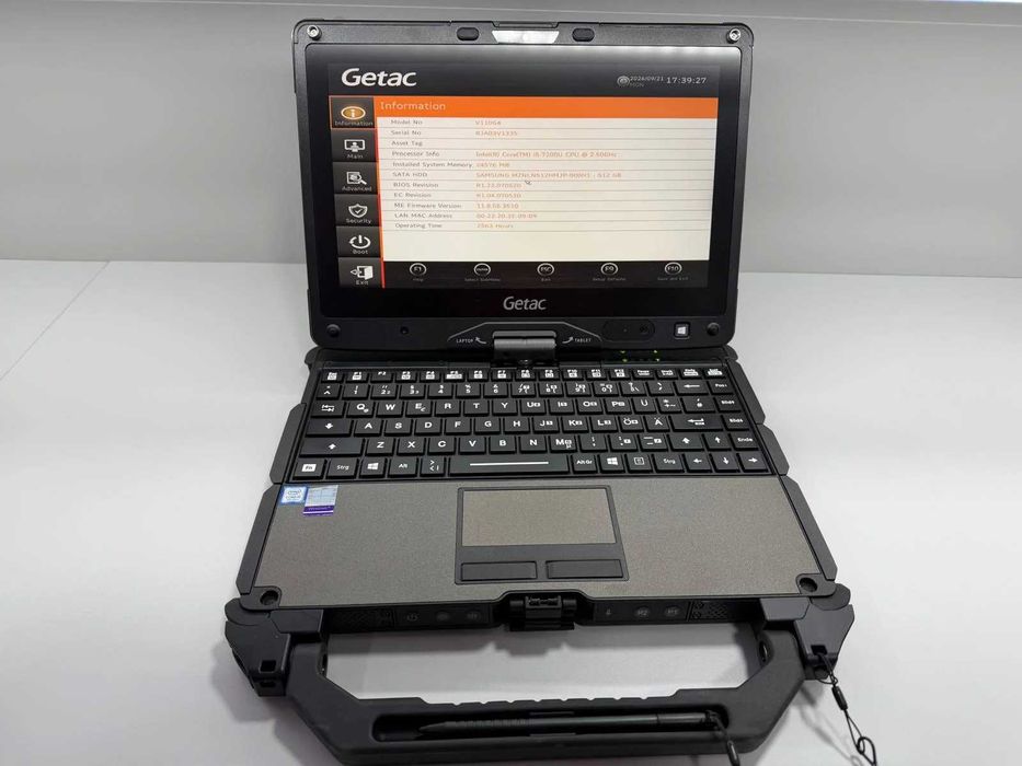 Laptop SH GETAC Fully Rugged i5-7200U SSD 512Gb 24GB Ram Diagnoza