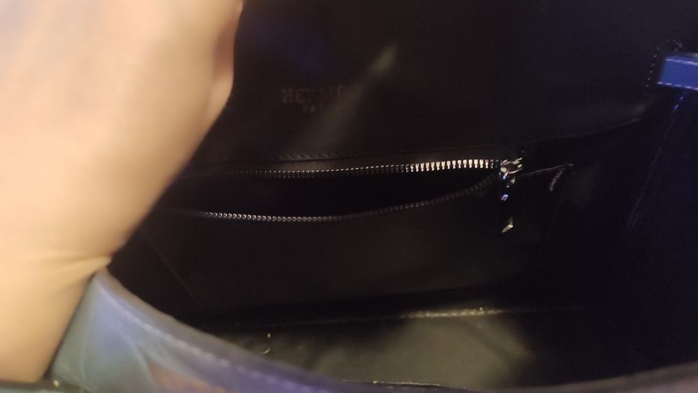 Hermes сумка голубой цвет