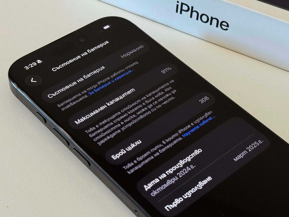 Бартер! iPhone 16 Pro Black Titanium 91% Батерия.
