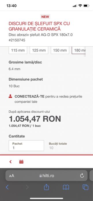 Panze ,discuri slefuit HILTI