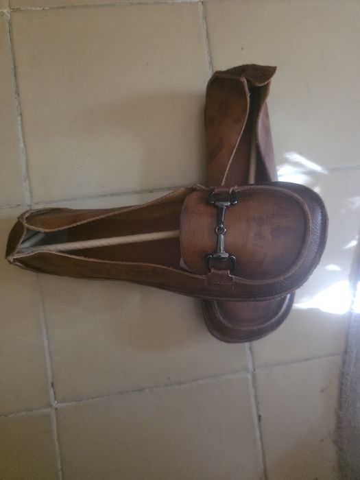 Кожени мокасини ,светлокафяви