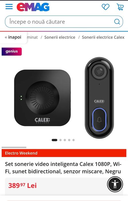 Vând sonerie cu cameră si bandă led Calex