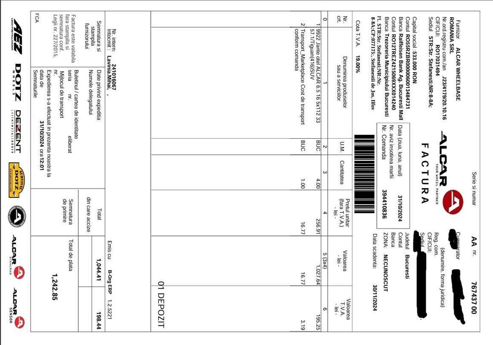 Janta otel/tabla Skoda,Volkswagen Tiguan, Seat Alhambra, ALCAR STAHLRAD 6.5x16 5x112 ET33 Gaura centrala 57.1mm