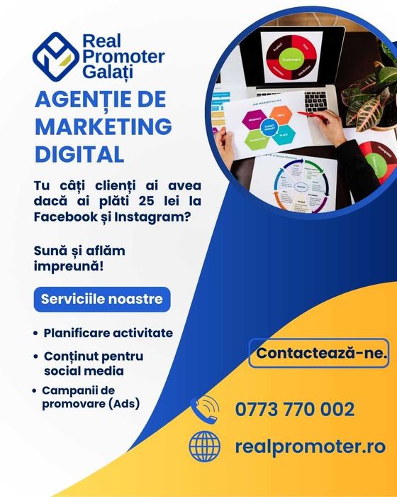 Creare Website și Reclame Google/Facebook - Firmă locală din Galați