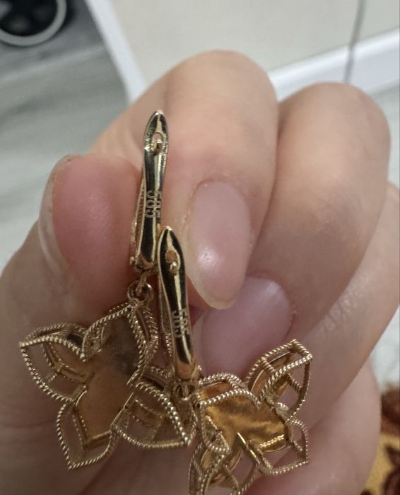 золото серьги 585