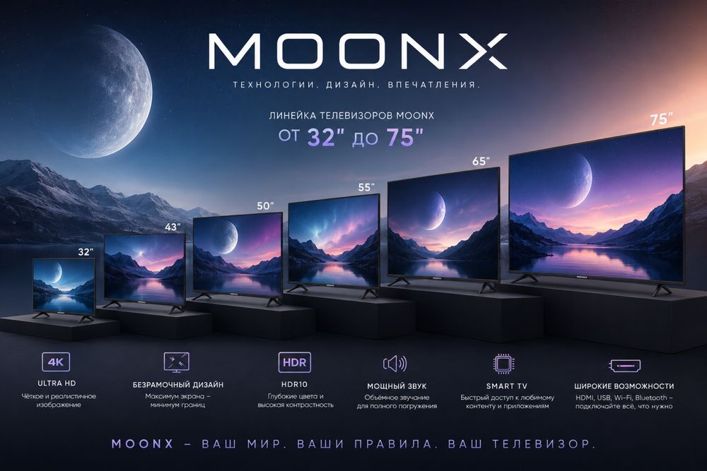 Телевизор Moonx 43M850 Android TV. ХИТ ПРОДАЖ!  Оптом и в розницу !