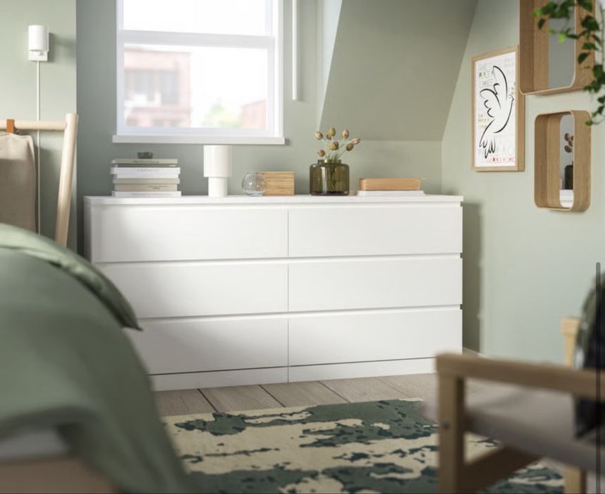 Dulap 6 sertare Ikea alb 160x78 cm