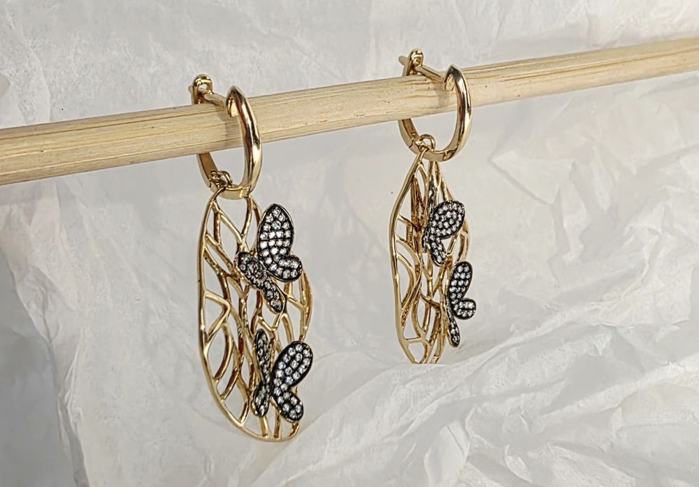 Серьги с бриллиантами «Бабочки»