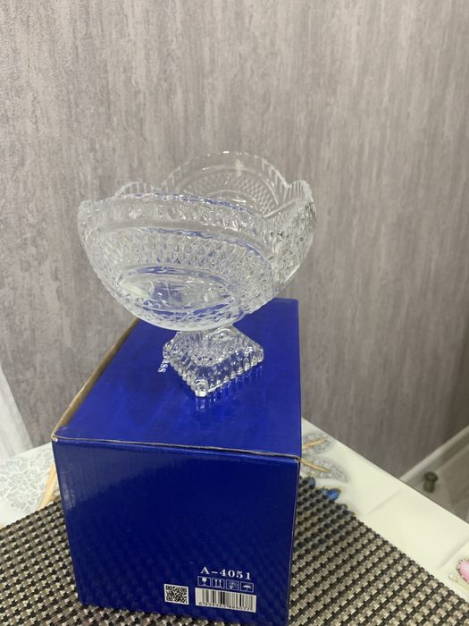 Конфетница ваза хрустальная