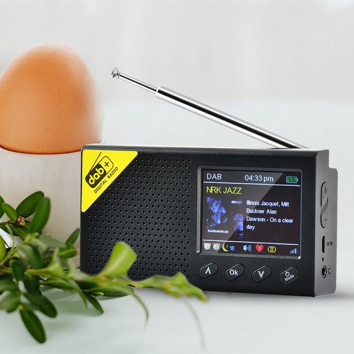 Radio DAB+ Digital cu RDS Afisaj Color Bluetooth Acumulator Ceas Nou