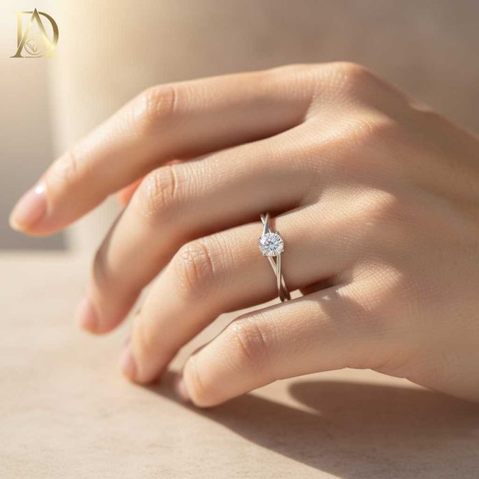 Нов Златен Пръстен с 0.70кт Естествен Диамант