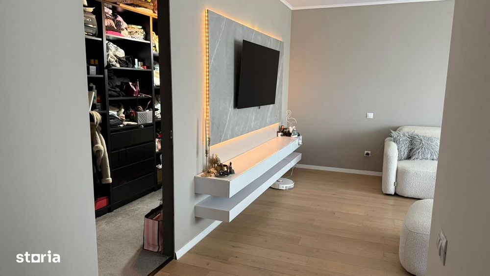 2 camere pe lac 77mp complet mobilat parcare subterana si boxa inclusa