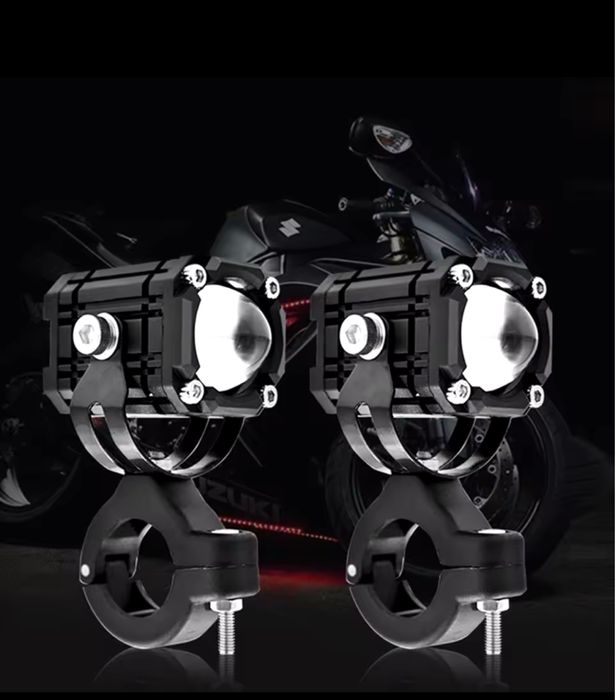 Proiectoare moto LED Devil Eyes stroboscop metal scuter ATV auto etc