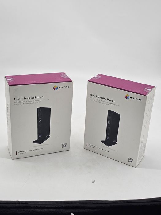 Stație de andocare ICY BOX USB-C (11-în-1) pentru 2 monitoare (2x HDMI