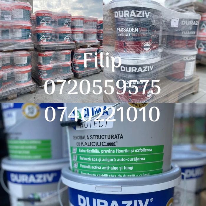 Decorativa Duraziv cu silicon 25kg - alba, colorata- preț fabrica
