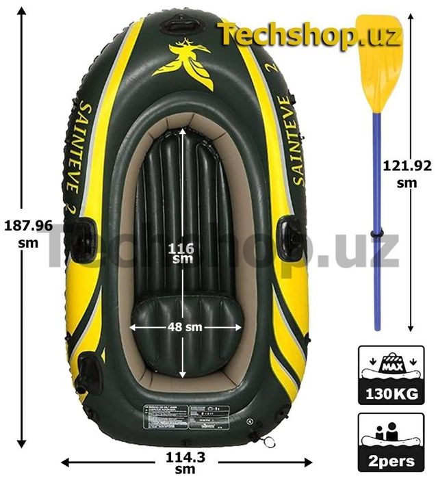 Двухместная лодка для рыбалки SAINTEVE 2 Бесплатно доставка
