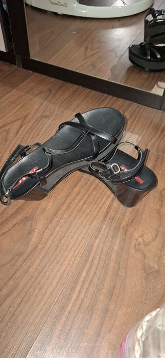 Sandale din piele Prada