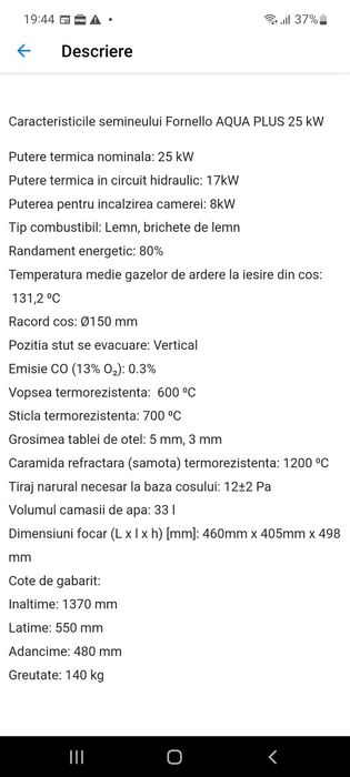 Vand semineu 25kw