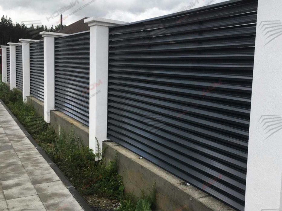 Забор жалюзи из металла