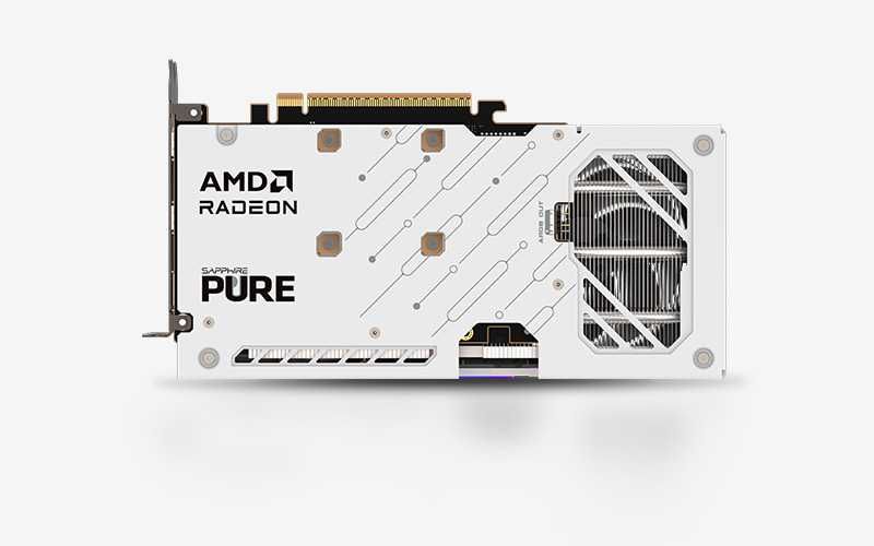 ; Видеокарта SAPPHIRE Pure AMD RADEON RX9060XT 16Gb white