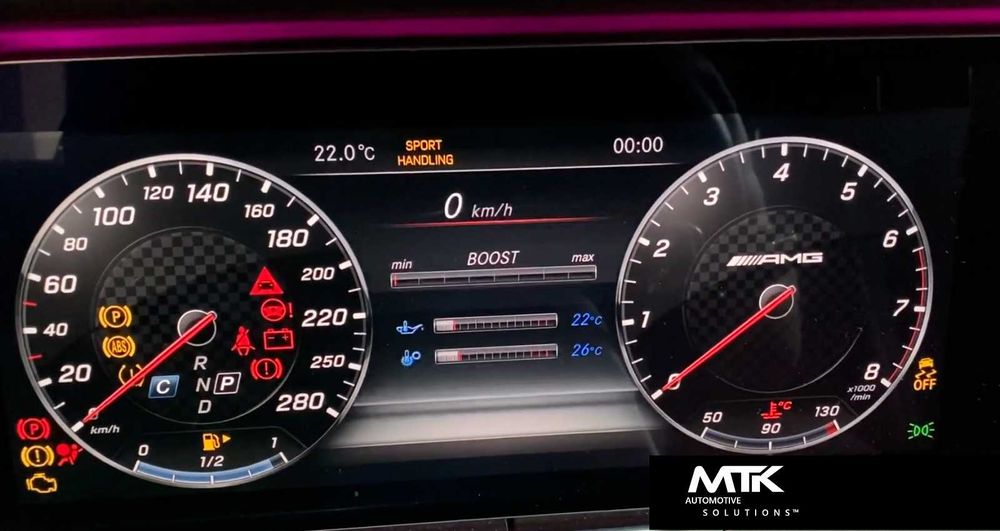 Активиране АМГ менюта Мерцедес, видео в движение, карплей