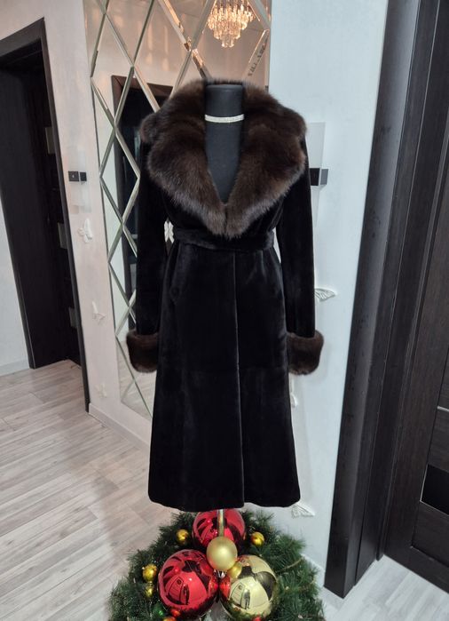 Норковая шуба Воротник Соболь