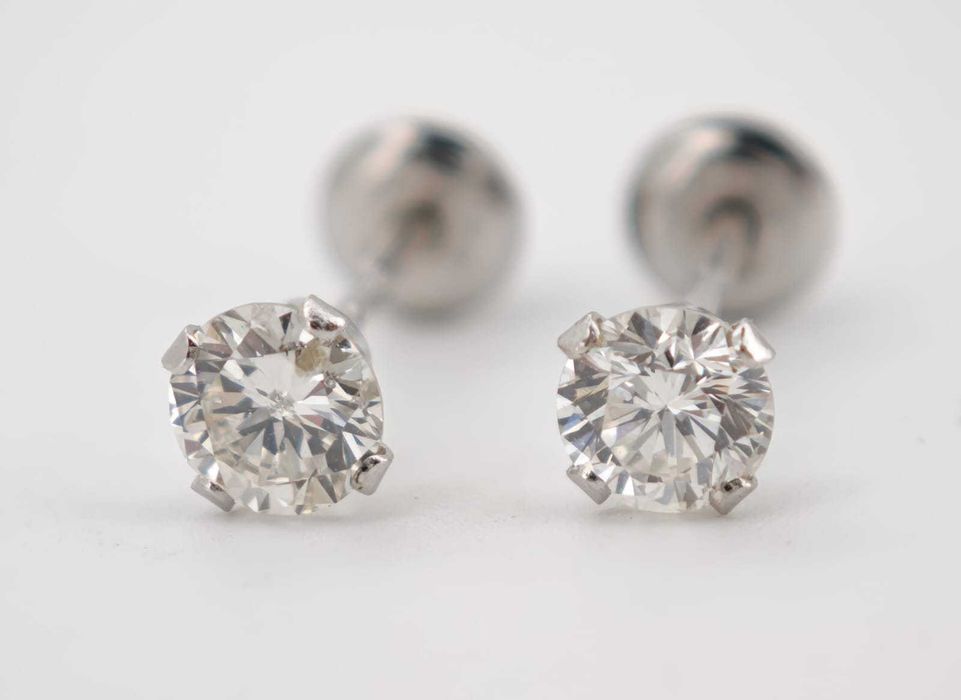 Cercei 14k cu diamante naturale 0.67ct total