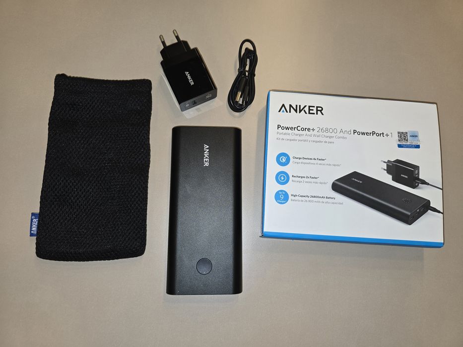 Външна USB батерия Anker PowerCore+, 26800 mAh