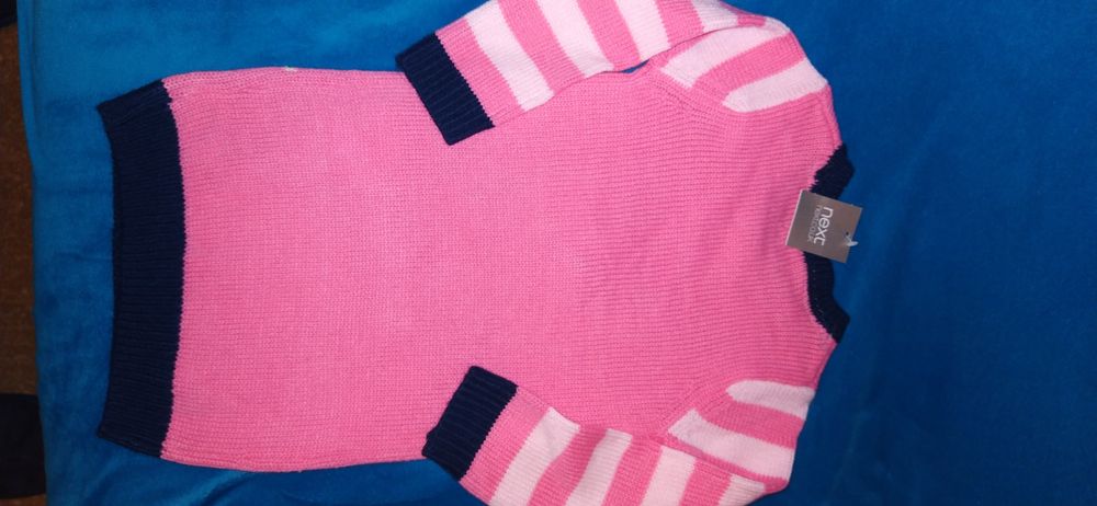 Next нова с етикет плетена рокля за 2-3 г