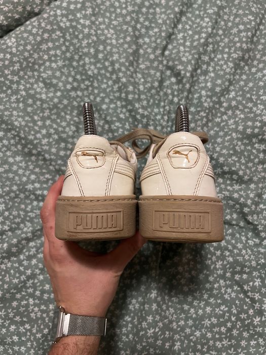 Puma Basket Platform Patent White