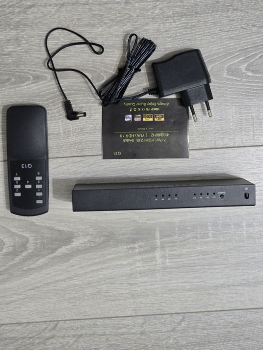 Switch HDMI 2.0 7-in-1 4K 60Hz HDR cu Telecomandă – HDCP 2.2