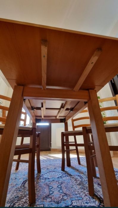 Set Masa de bucătărie extensibila 110-170 cu 70 si 4 scaune tapitate