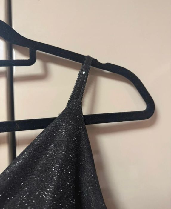 Rochie banchet neagra cu sclipici