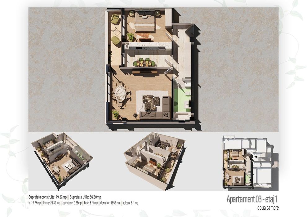 ULTIMILE 2 unitati! de la /m2 -Apartament 2 camere 72.4 m2 Kamsas — fotografia 1