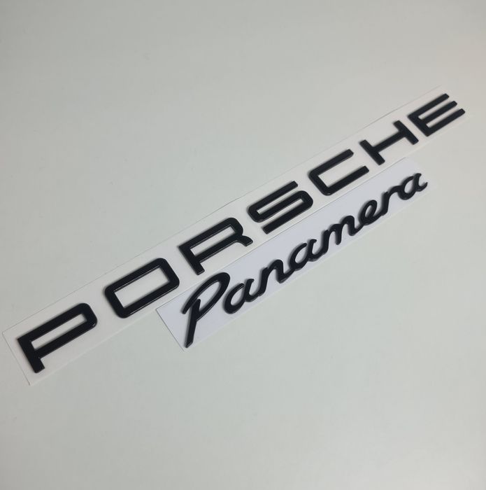 Pachet-Set-Emblema-Sigla-Logo-Stema-Spate-Haion-Porsche-Cayenne-Panamera-Macan-Negru-Lucios-Full-Black-Turbo-4-S-GTS-Poze-Reale