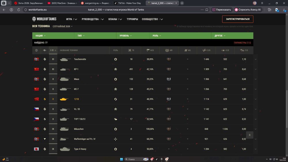аккаунт world of tanks