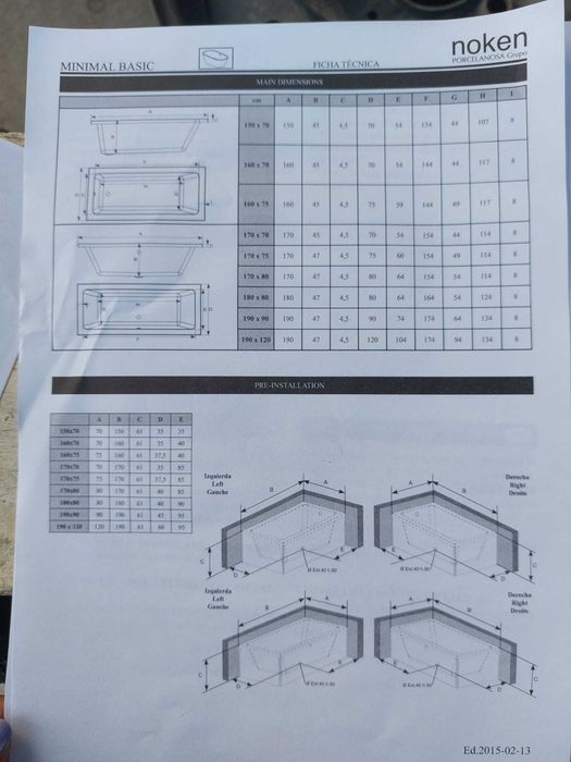 cada acrilica premium NOKEN MINIMAL XL 180x80 cod N710000103