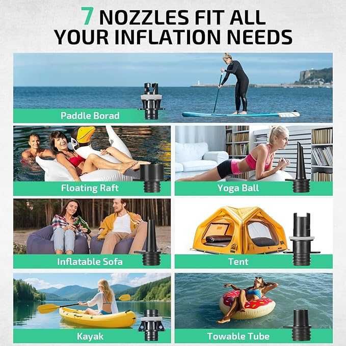 Pompă SUP Swonder Seafalcon cu baterie 3 în 1