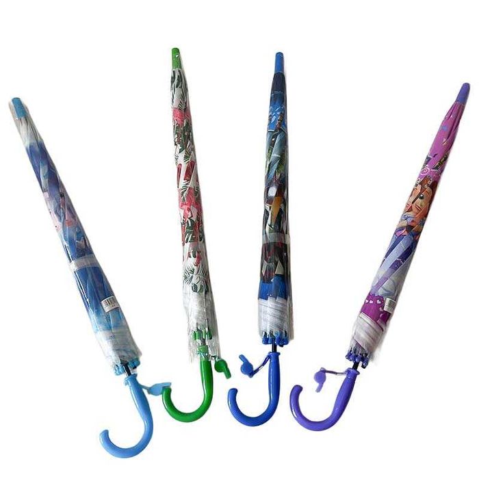 Детски качествен чадър 80 × 110 см с удобна дръжка, със свирка