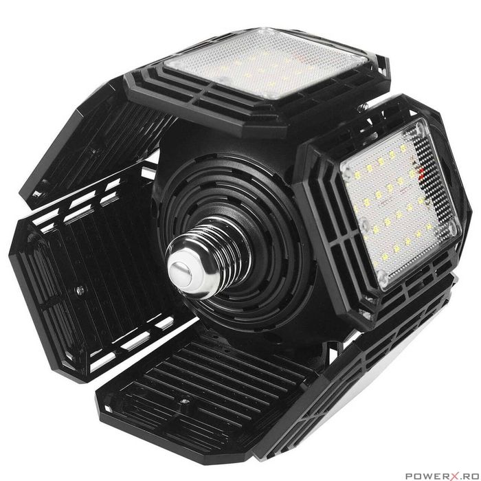 Lampa pentru atelier, 6 panouri LED pliabile, 180W, 18500 lm, Kraft