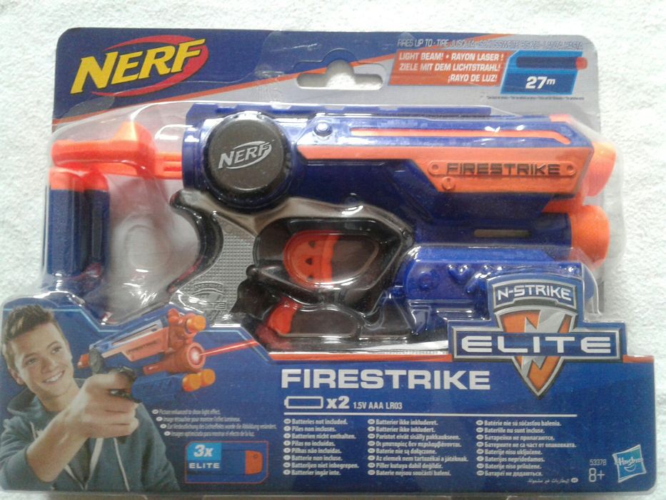 Pistol cu laser, nou, 3 gloante Nerf N-StrikeElite Firestrike, sigilat