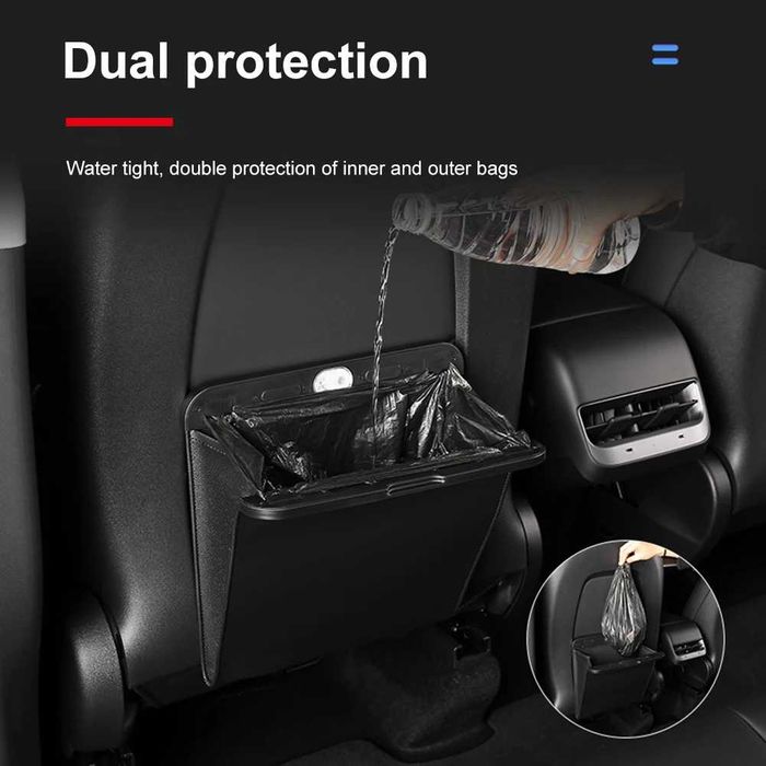 Sac de depozitare obiecte sau gunoi pentru spatarul scaunului auto