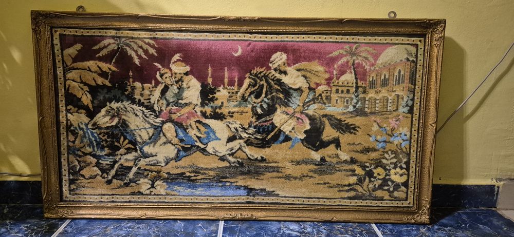 винтидж гоблен/машинотъкано пано с ориенталски мотив