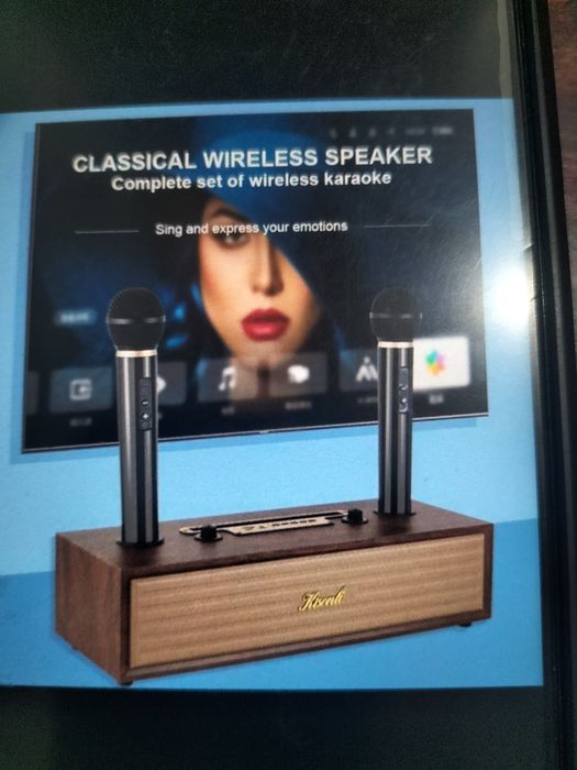 Колонка караоке с микрафоном блютуз