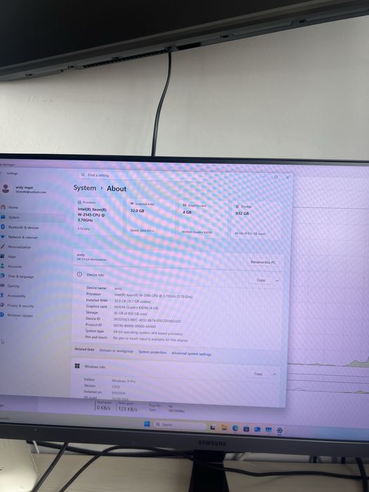 Vand pc gaming / workststion hp z4 g4 32gb ram intel xenon