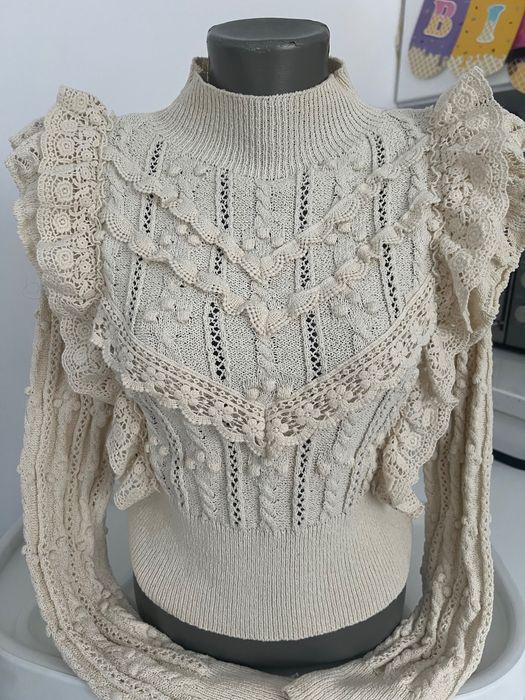 Zara плетена блуза поло S/M