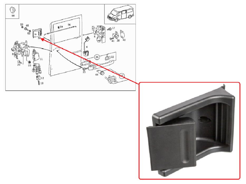 Вътрешна Дръжка за Mercedes / Vw