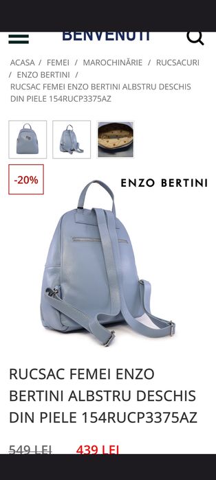 Rucsac dama - Enzo Bertini (predare personală in Sibiu)